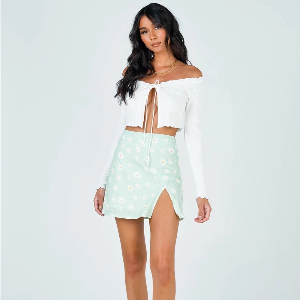 Princess Polly white tie front cardigan top 4